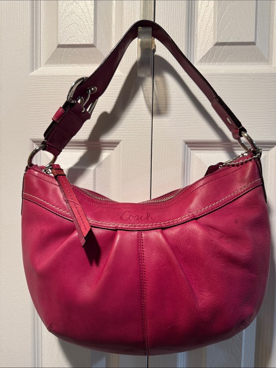 Coach Handbags - Coach Hot Pink Y2K Hobo Leather Shoulder Bag - Coach